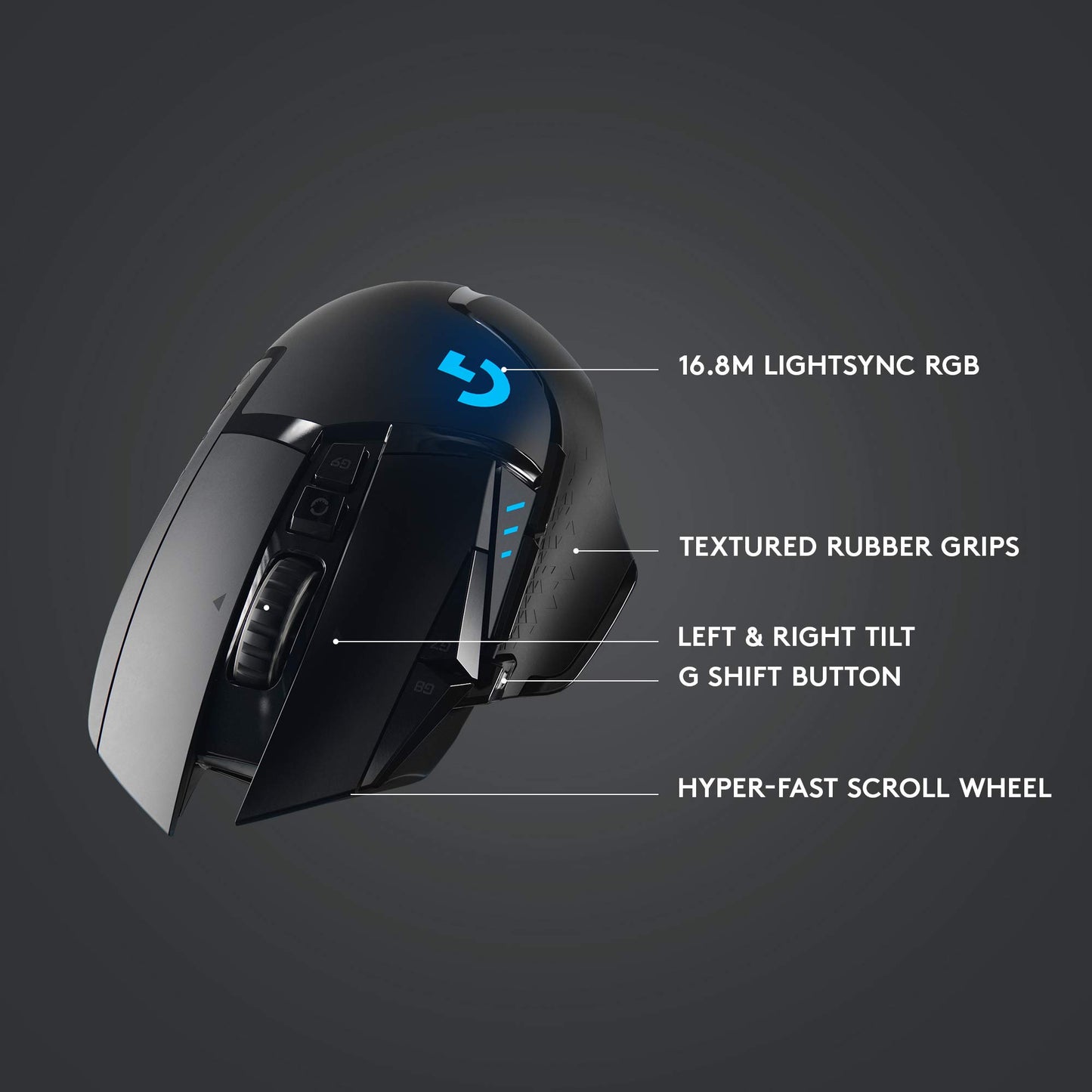 Logitech G502 HERO High Performance Wired Gaming Mouse, HERO 25K Sensor, 25,600 DPI, RGB, Adjustable Weights, 11 Buttons, On-Board Memory, PC/Mac