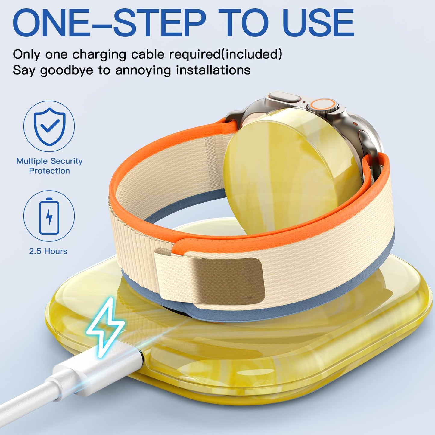 for Apple Watch Magnetic Charging Dock - Fast Magnetic Charger Stand, Compatible with Apple Watch Series 2/3/4/5/6/7/8/9/10/Ultra 1 2, Supports Nightstand Mode, Portable Design for Travel