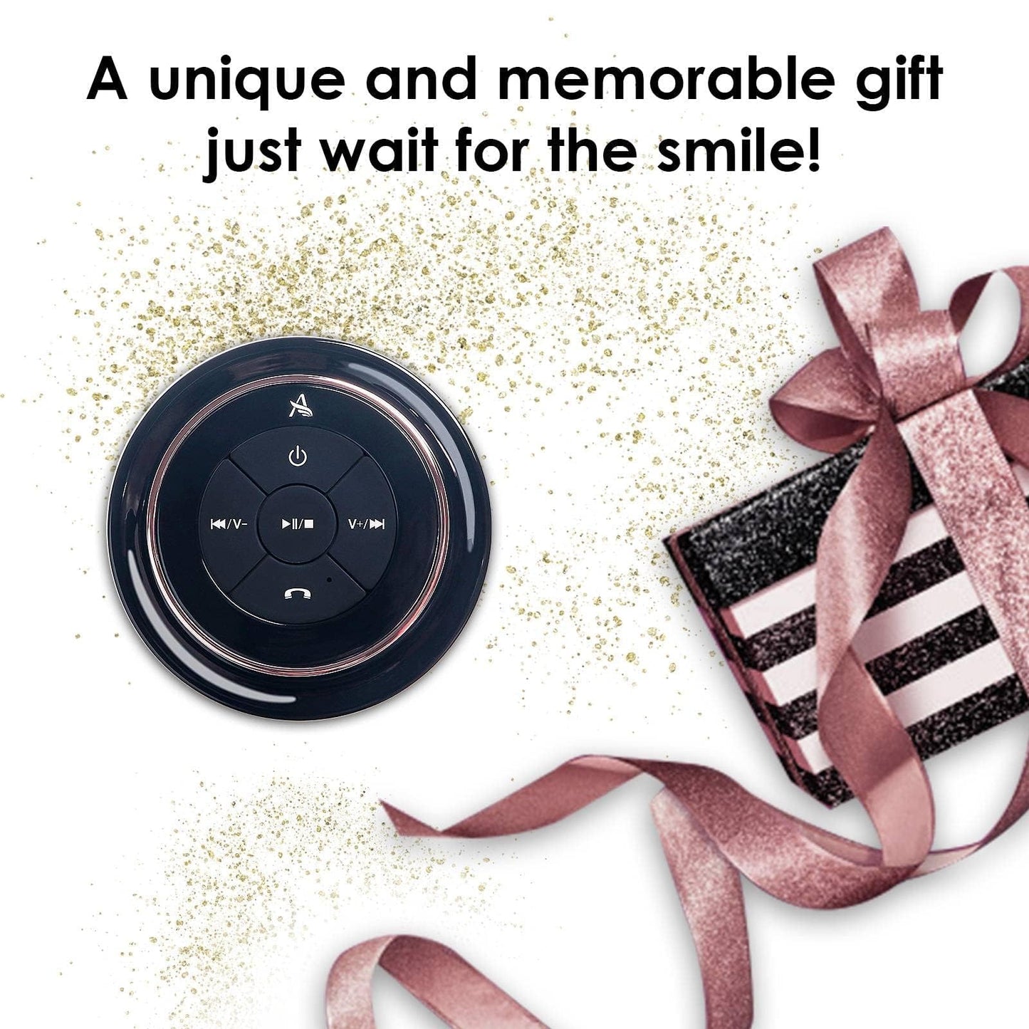 XLeader Shower Speaker, Upgraded,Certified IPX7 Waterproof, Mini Bluetooth Wireless Small Speaker with Lights, Suction Cup and Mic for Bathroom, Crystal Sound&Bass,12H Playtime, Ideal Electronic Gifts