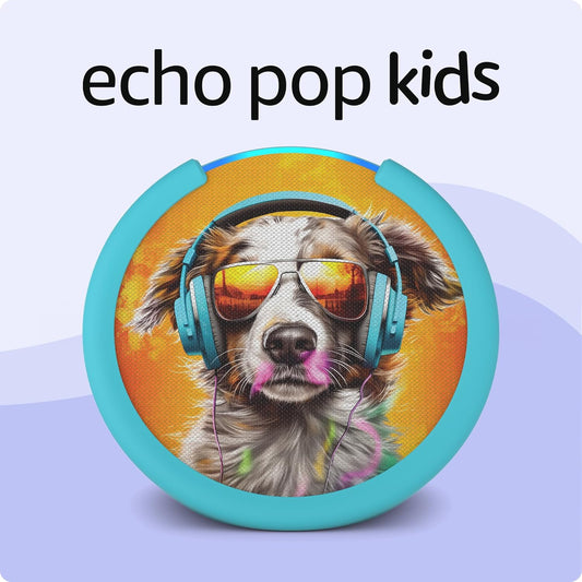 Amazon Echo Pop Kids (newest model), Designed for kids, with Alexa+ Early Access, parental controls, Includes 6 months of Amazon Kids+, Disney Princess