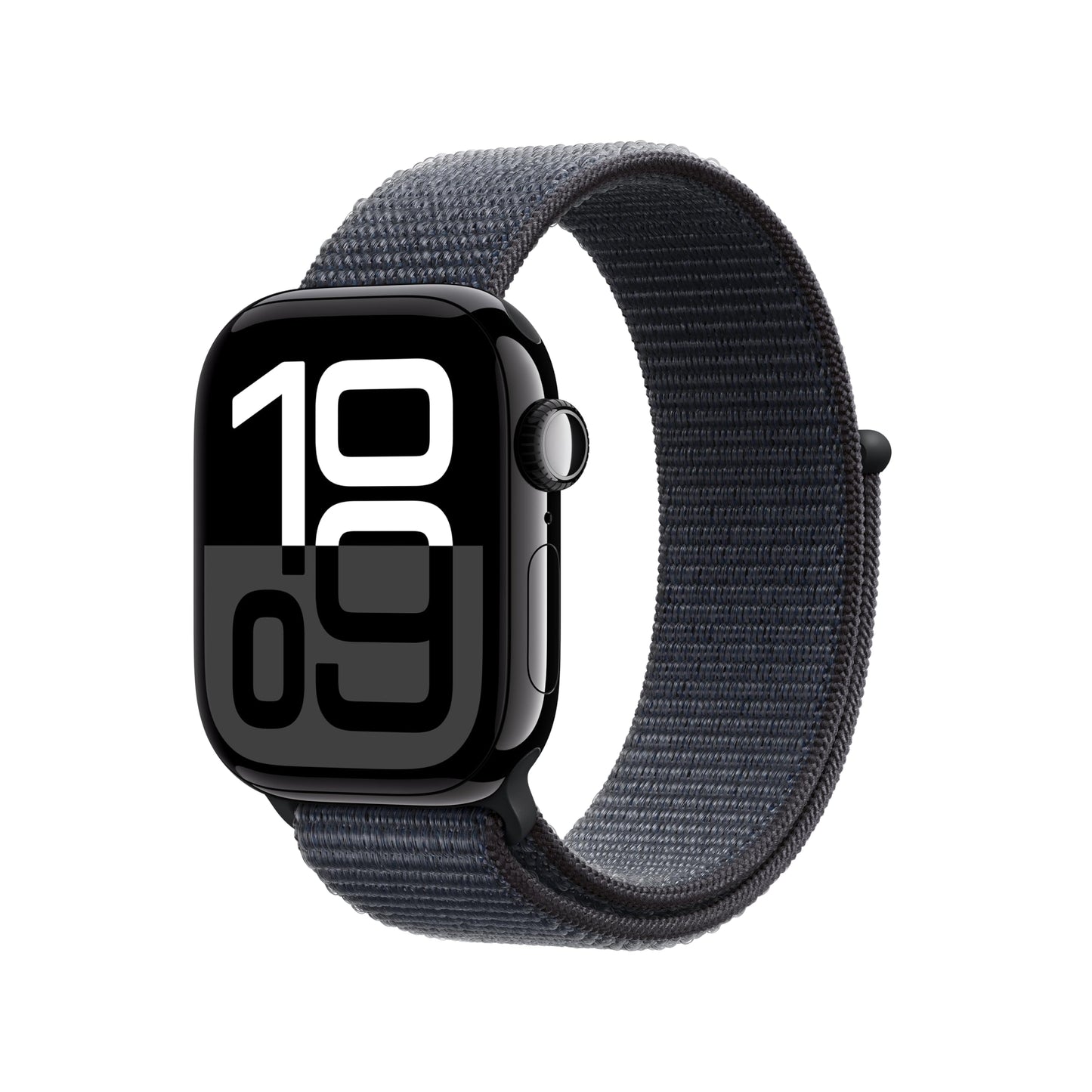 Apple Watch Series 10 [GPS 46mm case] Smartwatch with Jet Black Aluminum Case with Black Sport Band - M/L. Fitness Tracker, ECG App, Always-On Retina Display, Water Resistant