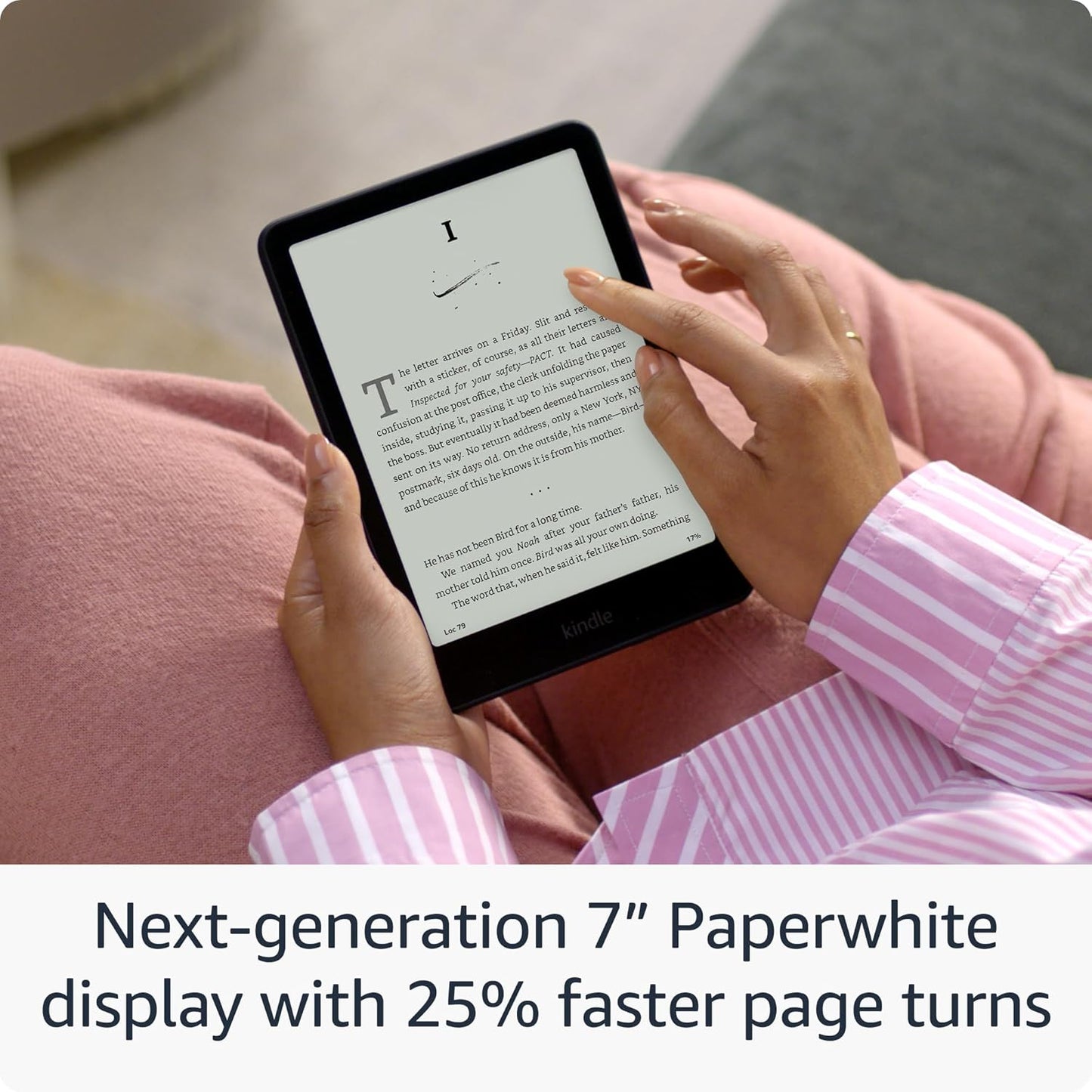 Amazon Kindle Paperwhite 16GB (newest model) – Our fastest Kindle ever, with new 7" glare-free display and weeks of battery life – Black + 3 Months of Kindle Unlimited (with auto-renewal)
