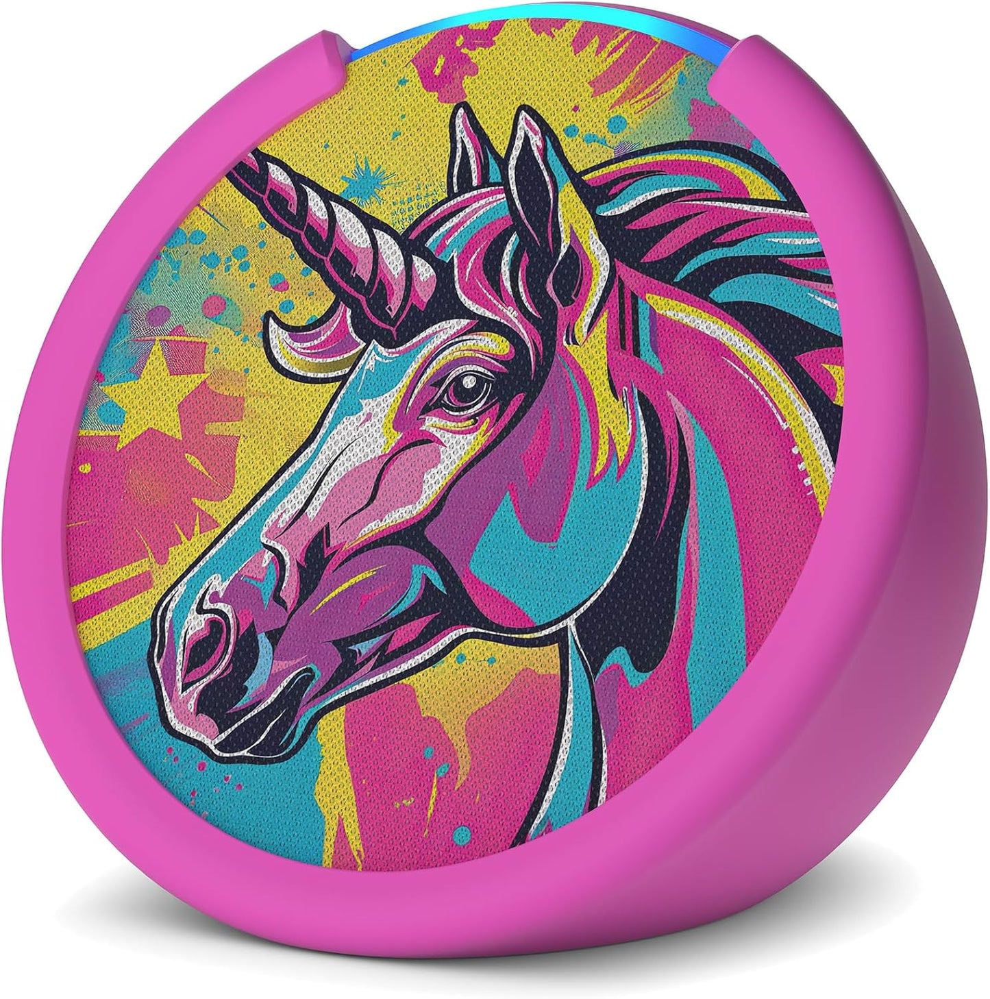 Amazon Echo Pop Kids (newest model), Designed for kids, with Alexa+ Early Access, parental controls, Includes 6 months of Amazon Kids+, Disney Princess