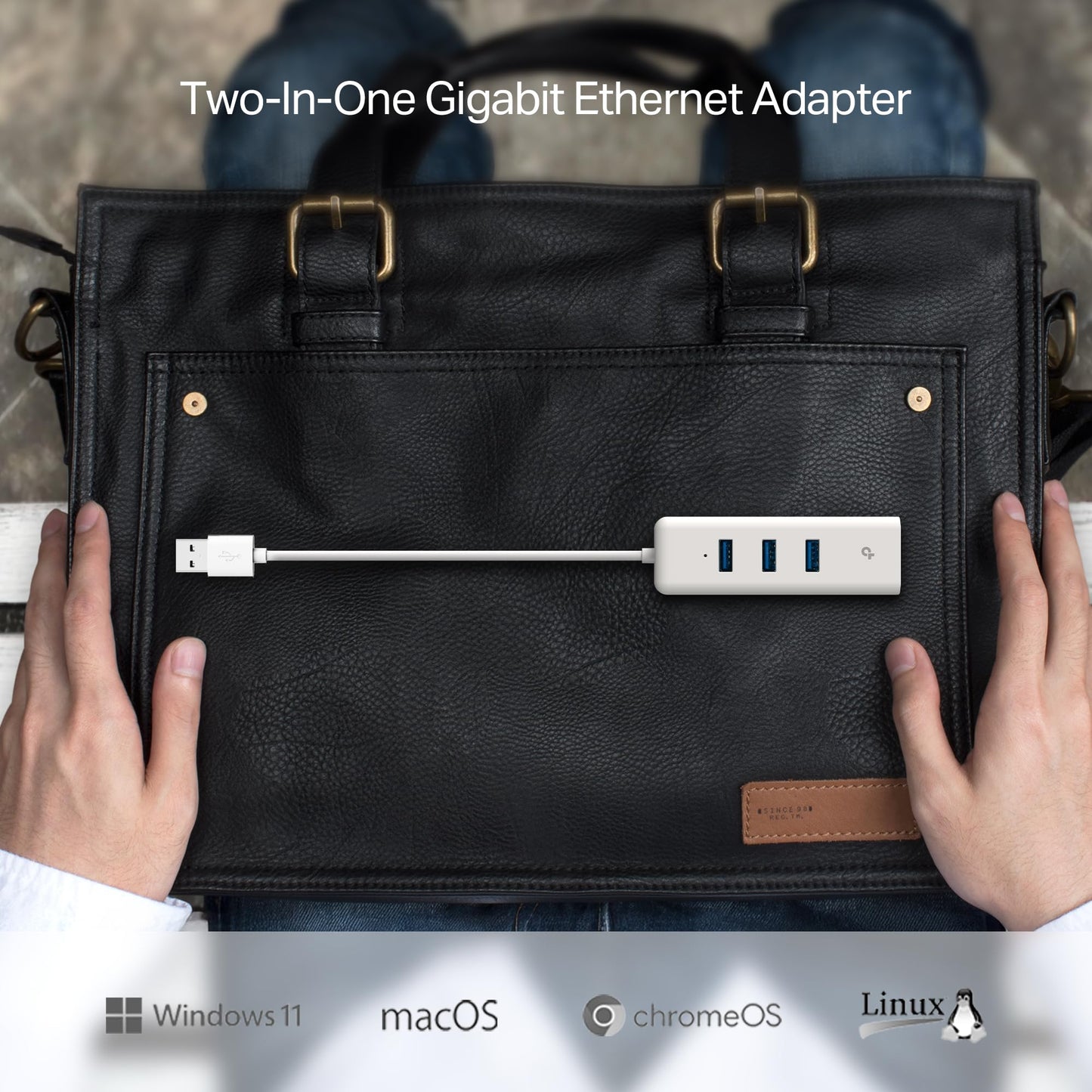 TP-Link USB to Ethernet Adapter (UE306), Supports Nintendo Switch, 1Gbps Gigabit RJ45 to USB 3.0 Network Adapter, Foldable & Portable Design, Plug and Play, Compatible with Windows, macOS, and Linux