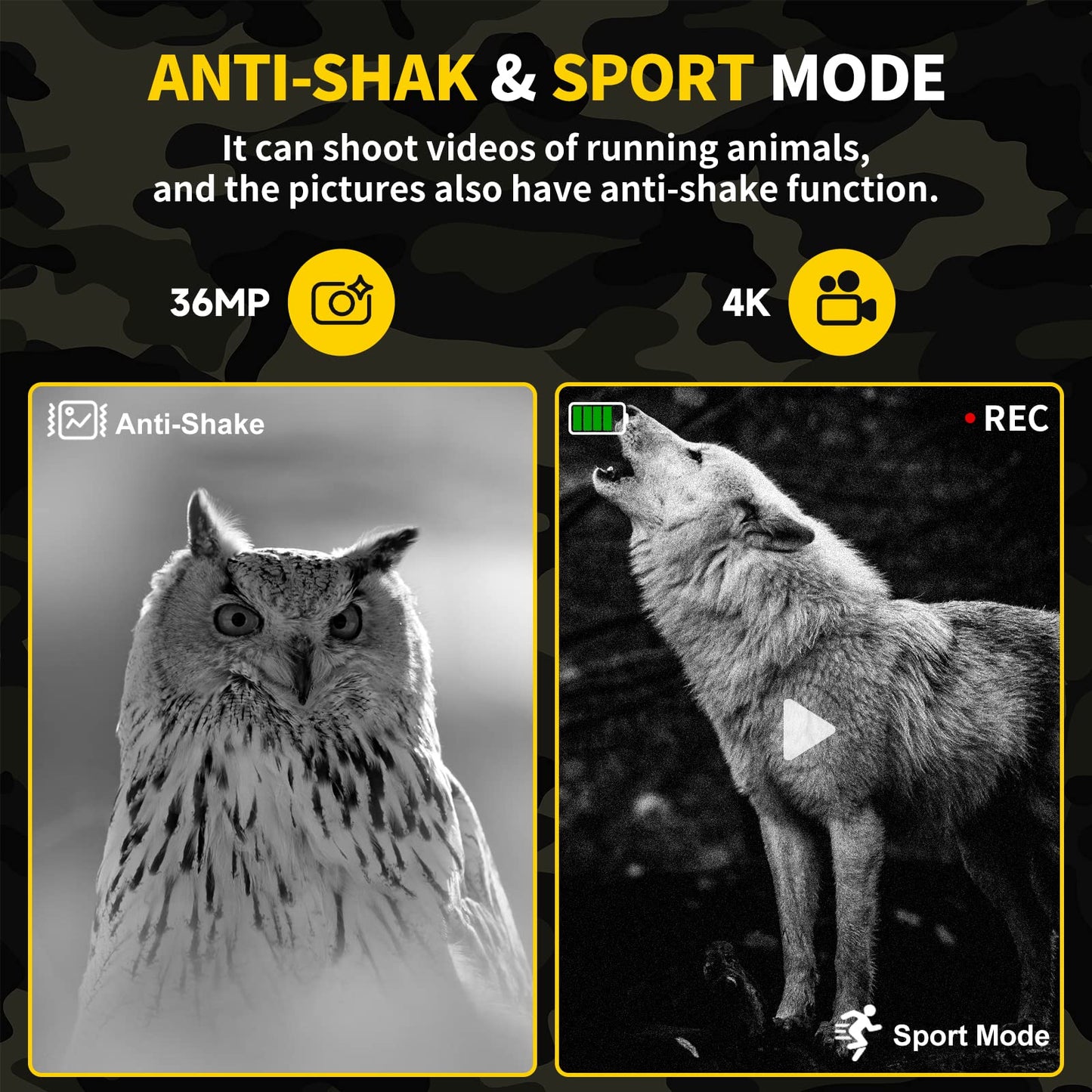 Night Vision Goggles - 4K Night Vision Binoculars with 5000mAh Rechargeable Battery, 32GB TF Card can Save Photo and Video, 3'' HD Screen for Camping & Security, Black