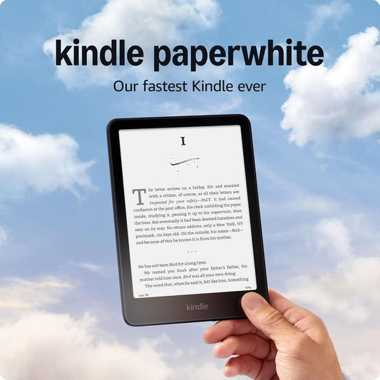 Amazon Kindle Paperwhite 16GB (newest model) – Our fastest Kindle ever, with new 7" glare-free display and weeks of battery life – Black + 3 Months of Kindle Unlimited (with auto-renewal)