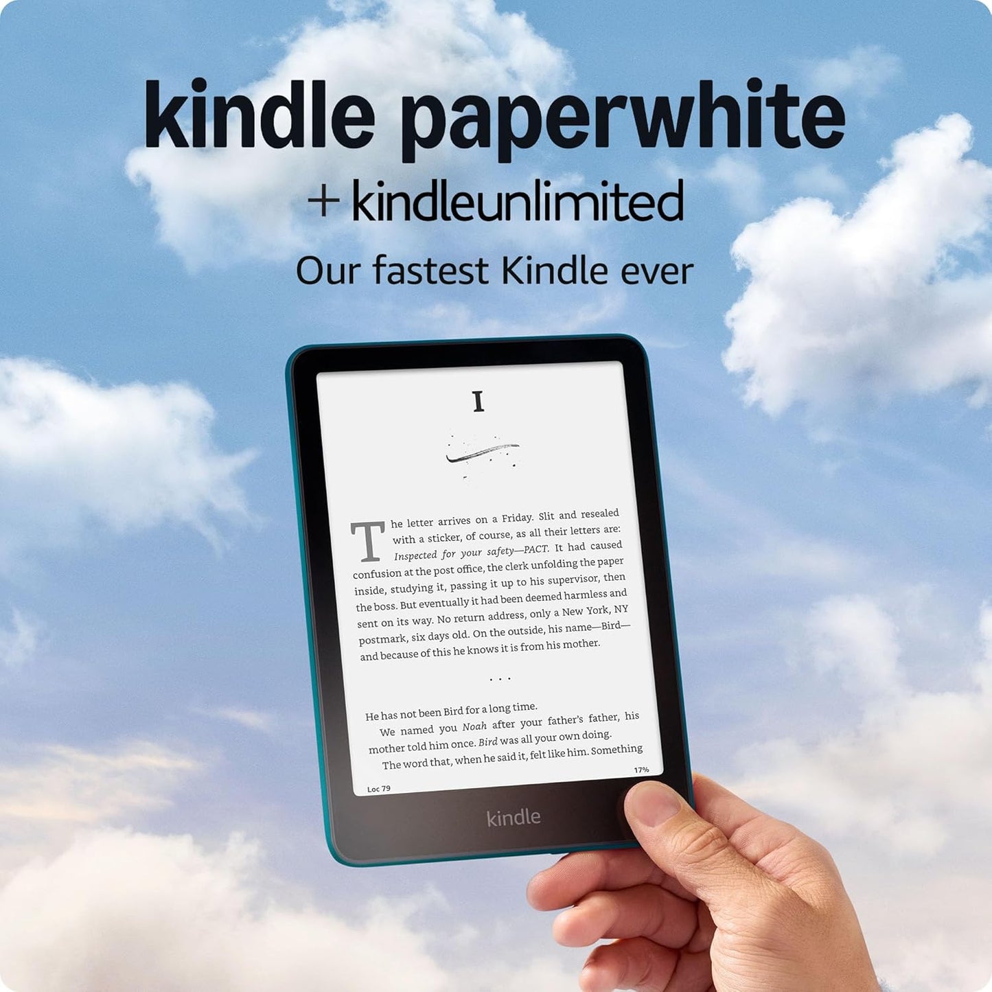 Amazon Kindle Paperwhite 16GB (newest model) – Our fastest Kindle ever, with new 7" glare-free display and weeks of battery life – Black + 3 Months of Kindle Unlimited (with auto-renewal)