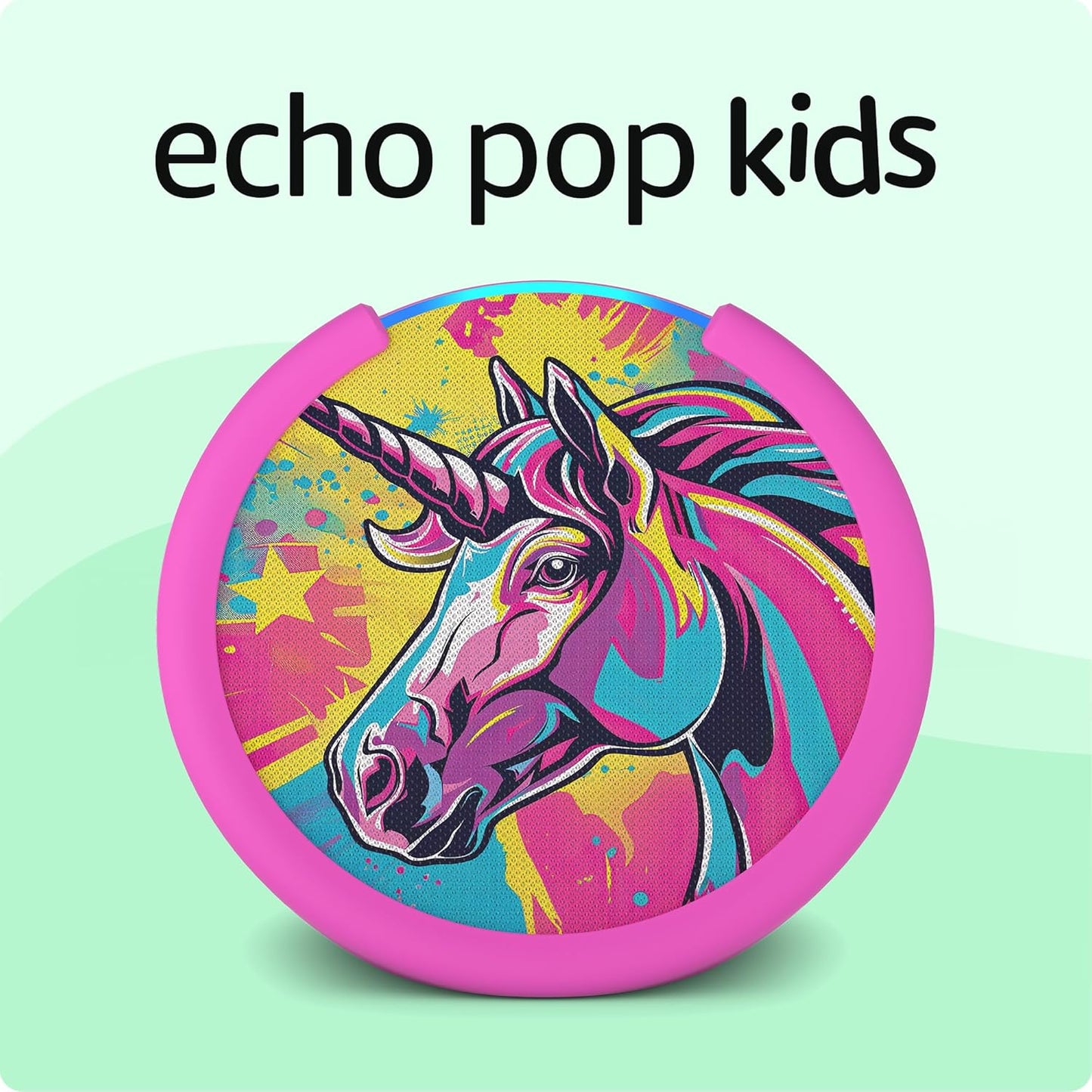 Amazon Echo Pop Kids (newest model), Designed for kids, with Alexa+ Early Access, parental controls, Includes 6 months of Amazon Kids+, Disney Princess