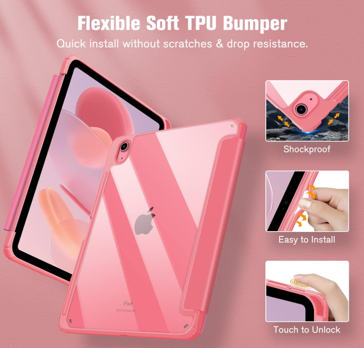 Ipad 10th Generation Hybrid Pink Slim Case